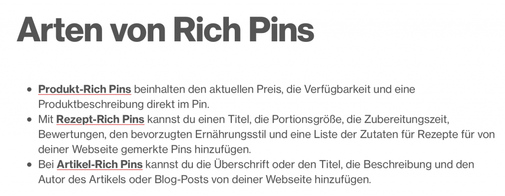 Rich Pins - Pinterest Follower aufbauen