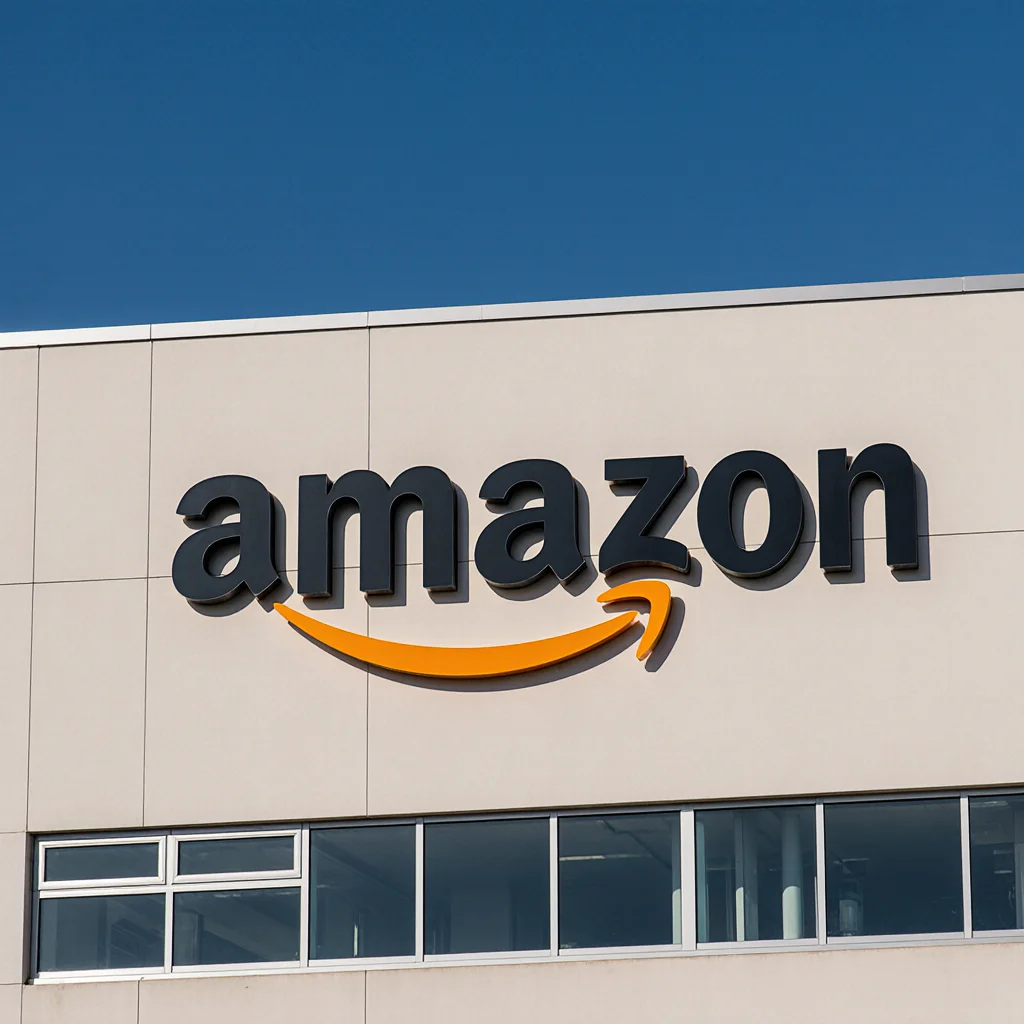 Haus mit Amazon Logo drauf
